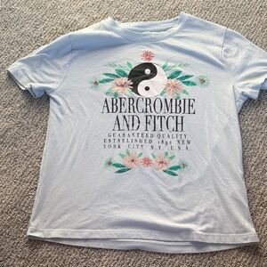 Abercrombie & Fitch Light Blue Floral Tee